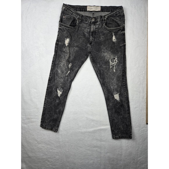Spark Distressed Torn Stretch Slim Jeans Size 36x30 stain - Picture 2 of 12